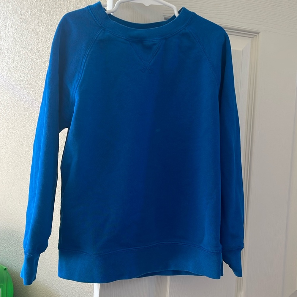 Hanna Anderson Blue Pullover sweater SZ 120 cm (6-7)